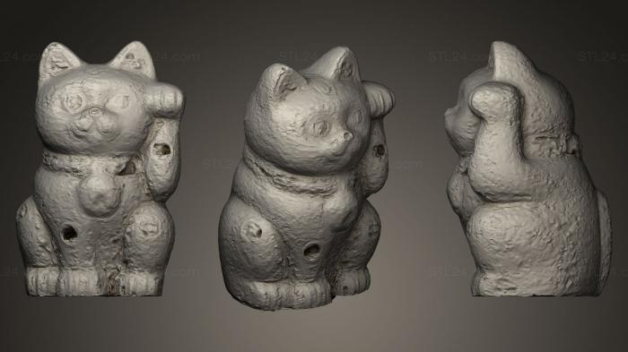 Animal figurines (The Maneki neko, STKJ_0453) 3D models for cnc